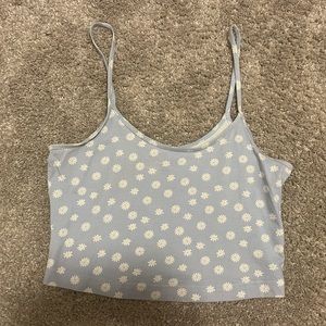 cropped spaghetti tank top